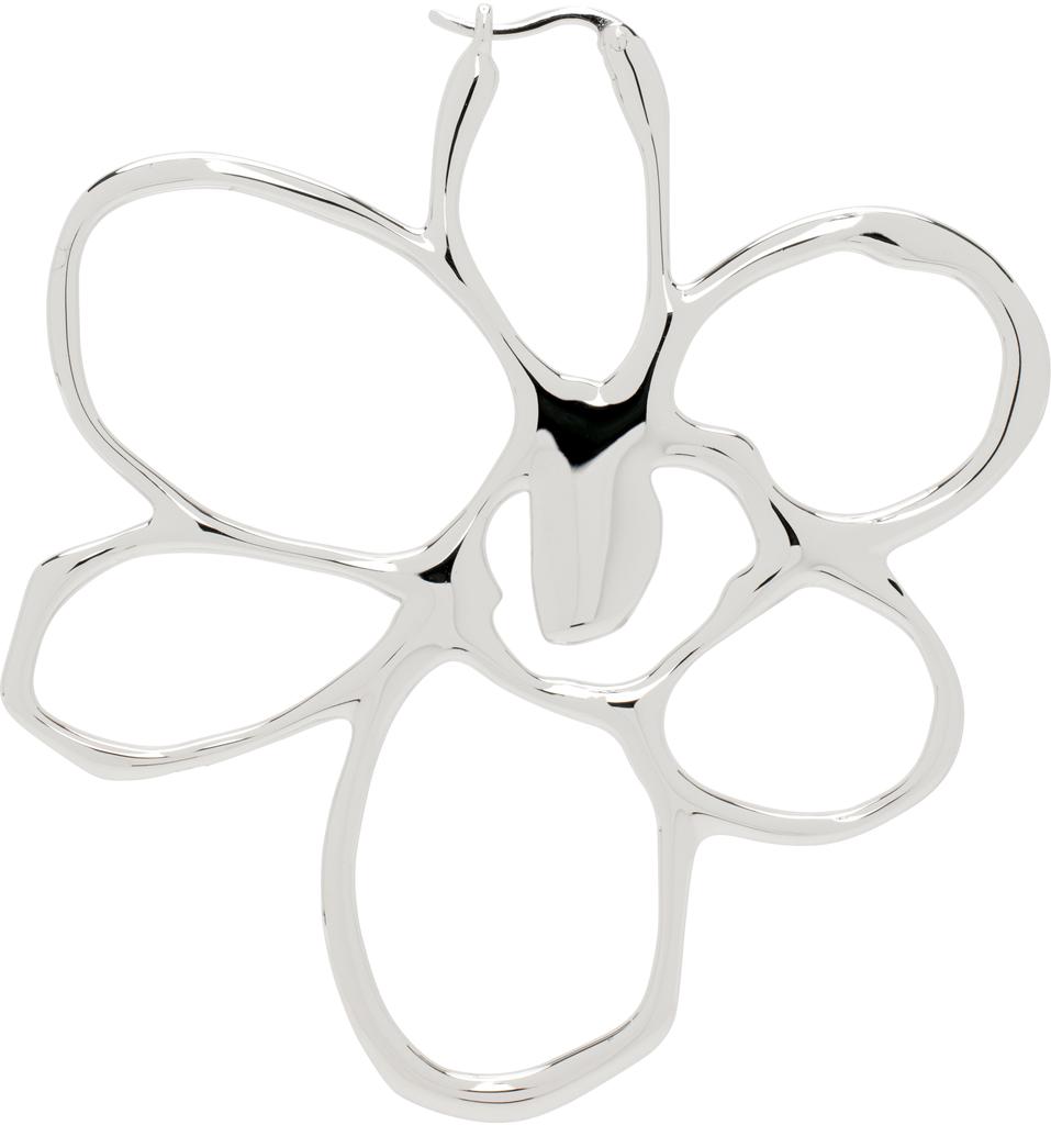 Perks and Mini Silver Rough Gesture Frame Single Earring