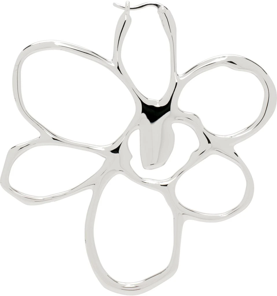 Perks and Mini Silver Rough Gesture Frame Single Earring 1