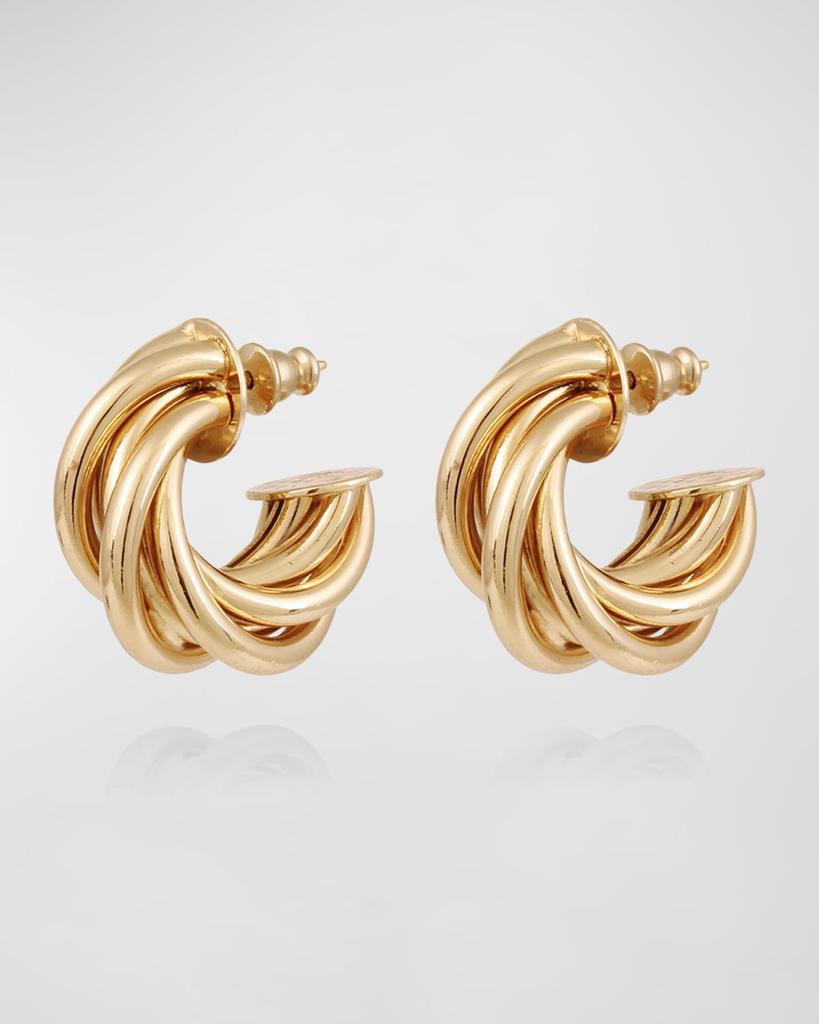 GAS Bijoux Atik 24K Gold-Plated Hoop Earrings