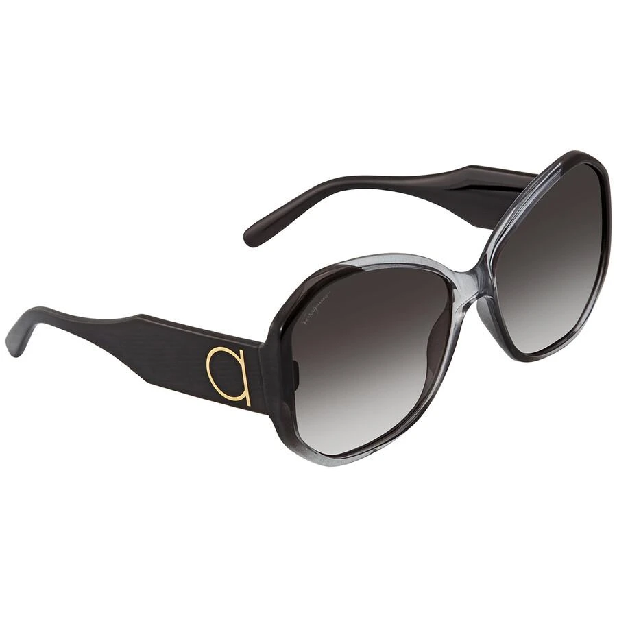 Shop Salvatore Ferragamo Grey Gradient Butterfly Ladies 