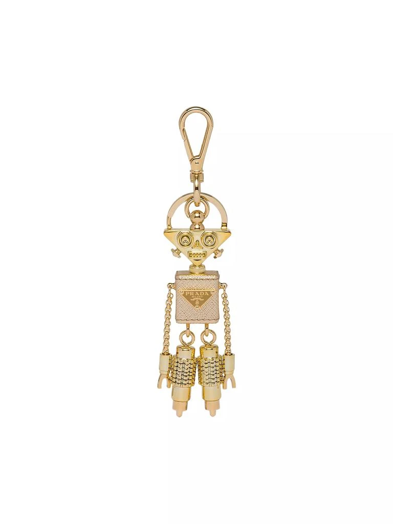 Prada Saffiano Leather Robot Keychain Trick 1