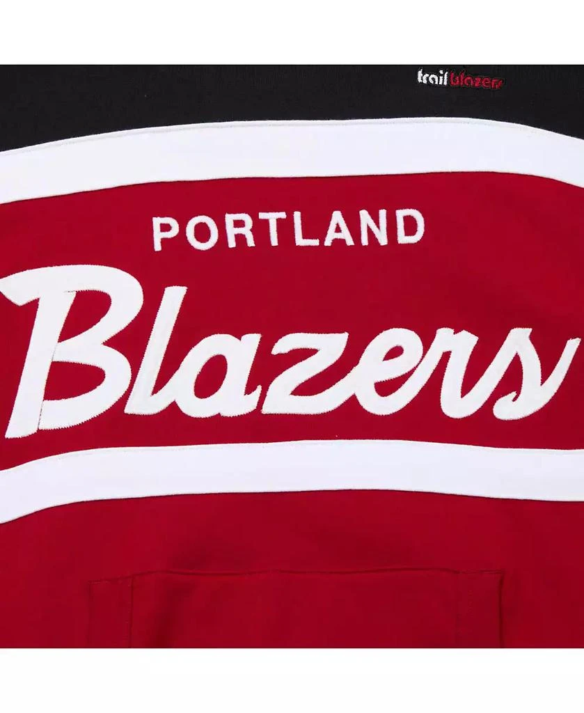 Mitchell & Ness Men's Red/Black Portland Trail Blazers Head Coach Pullover Hoodie 2