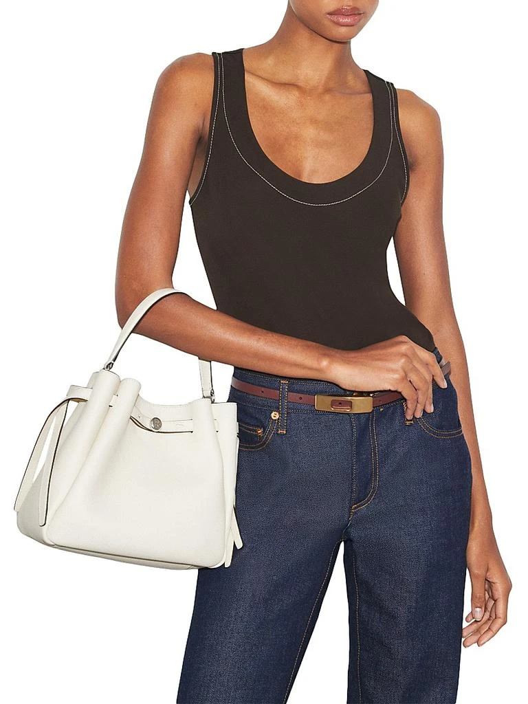 Tory Burch Romy Pebbled Leather Bucket Bag 3