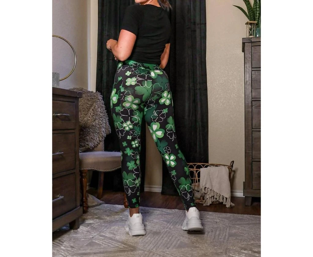 Julia Rose Julia Rose - St Patrick
s Day Shamrock Leggings 2