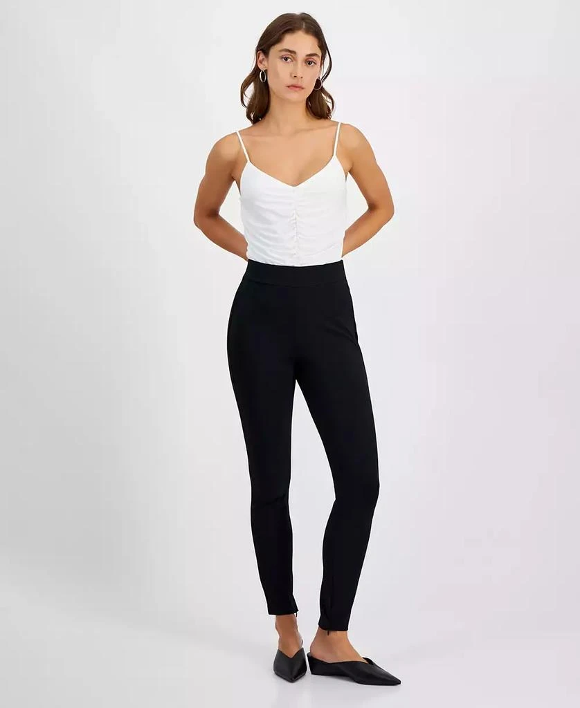 Bar III Petite Side-Zip Ponte Leggings, Created for Macy's 1
