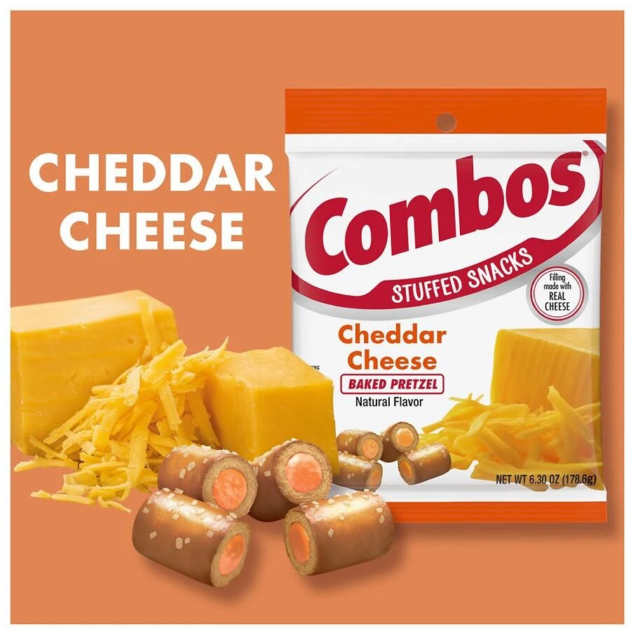 Combos Stuffed Cheddar Cheese Baked Pretzel Snacks 3