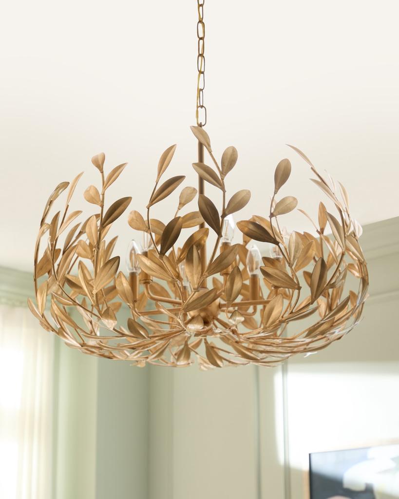 Crystorama Broche 27" 6-Light Inverted Pendant Chandelier