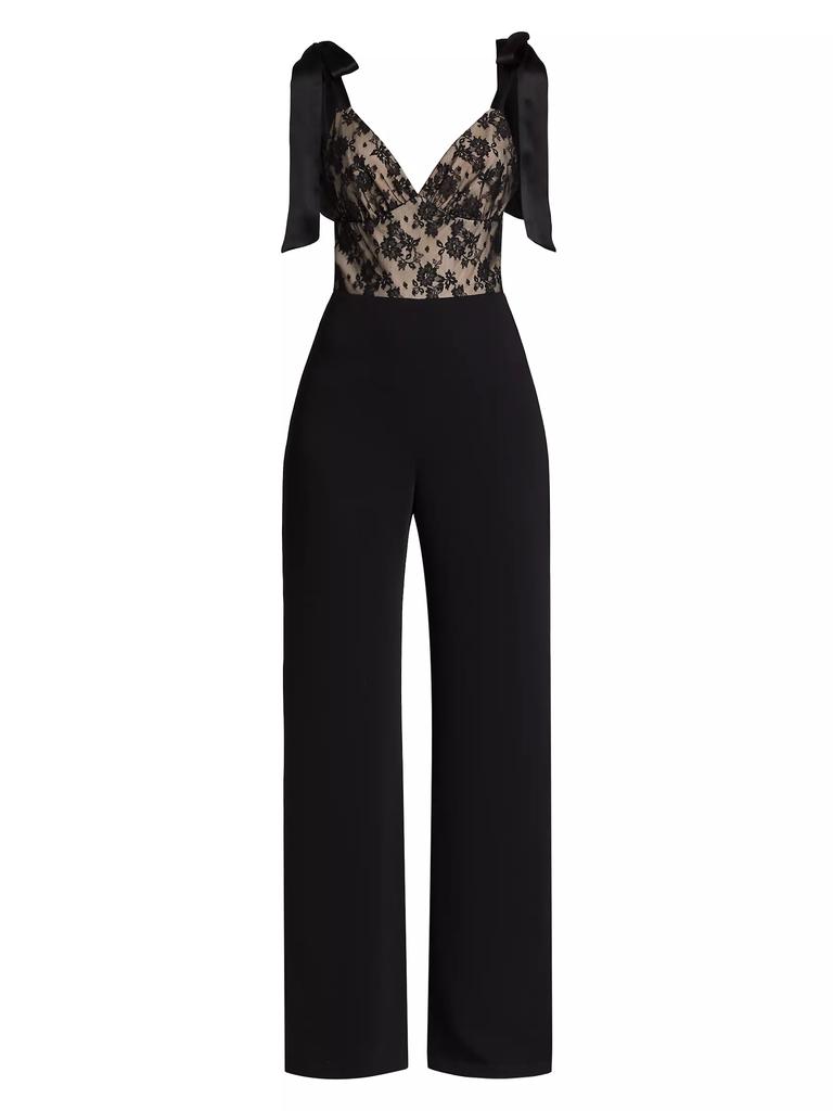 Amanda Uprichard Audrielle Lace Bow Jumpsuit