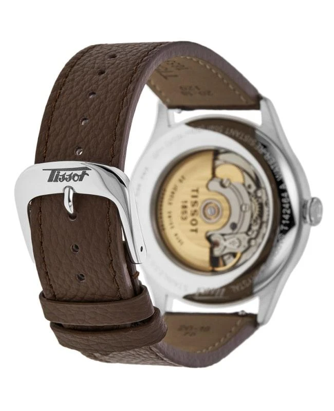 Tissot Tissot Heritage 1938 Automatic COSC Grey Dial Leather Strap Men's Watch T142.464.16.062.00 4