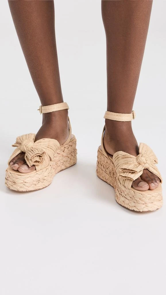 Loeffler Randall Gaby Pleated Bow Bow Braided Espadrilles 2