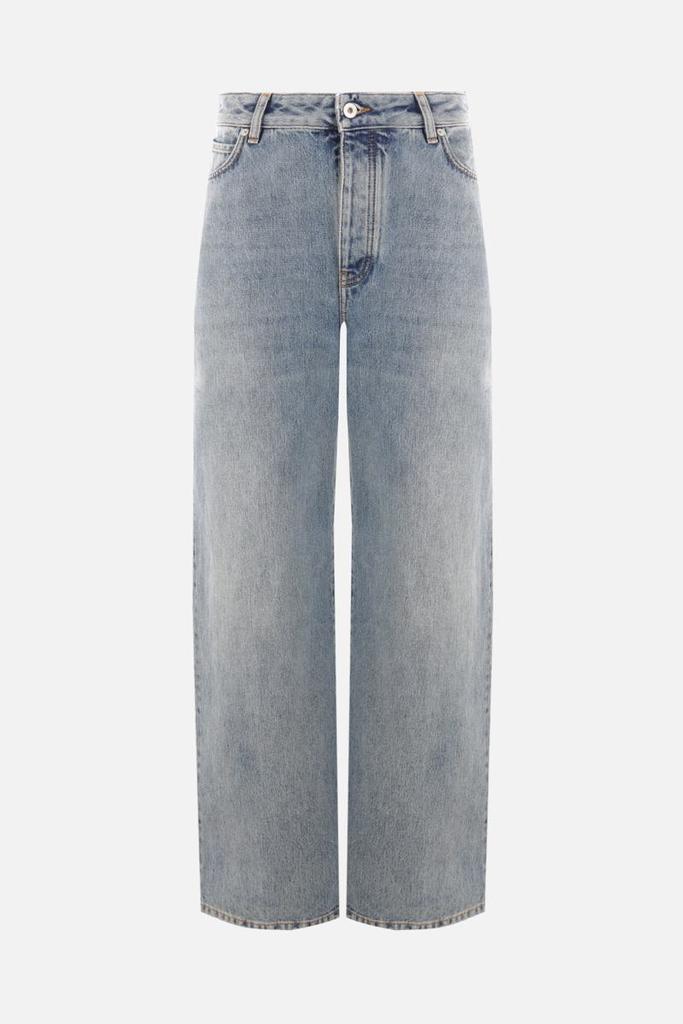 【LOEWE】 Anagram high-rise cropped jeans Anagram high-rise cropped jeans in blue - Loewe | Mytheresa
