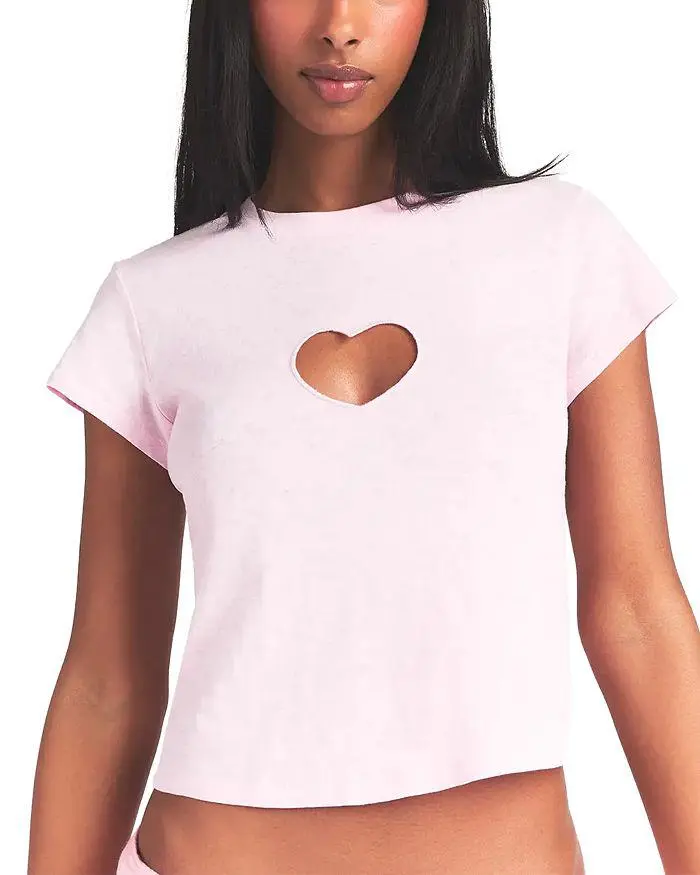 SKIMS Worn In Jersey Baby Heart Tee