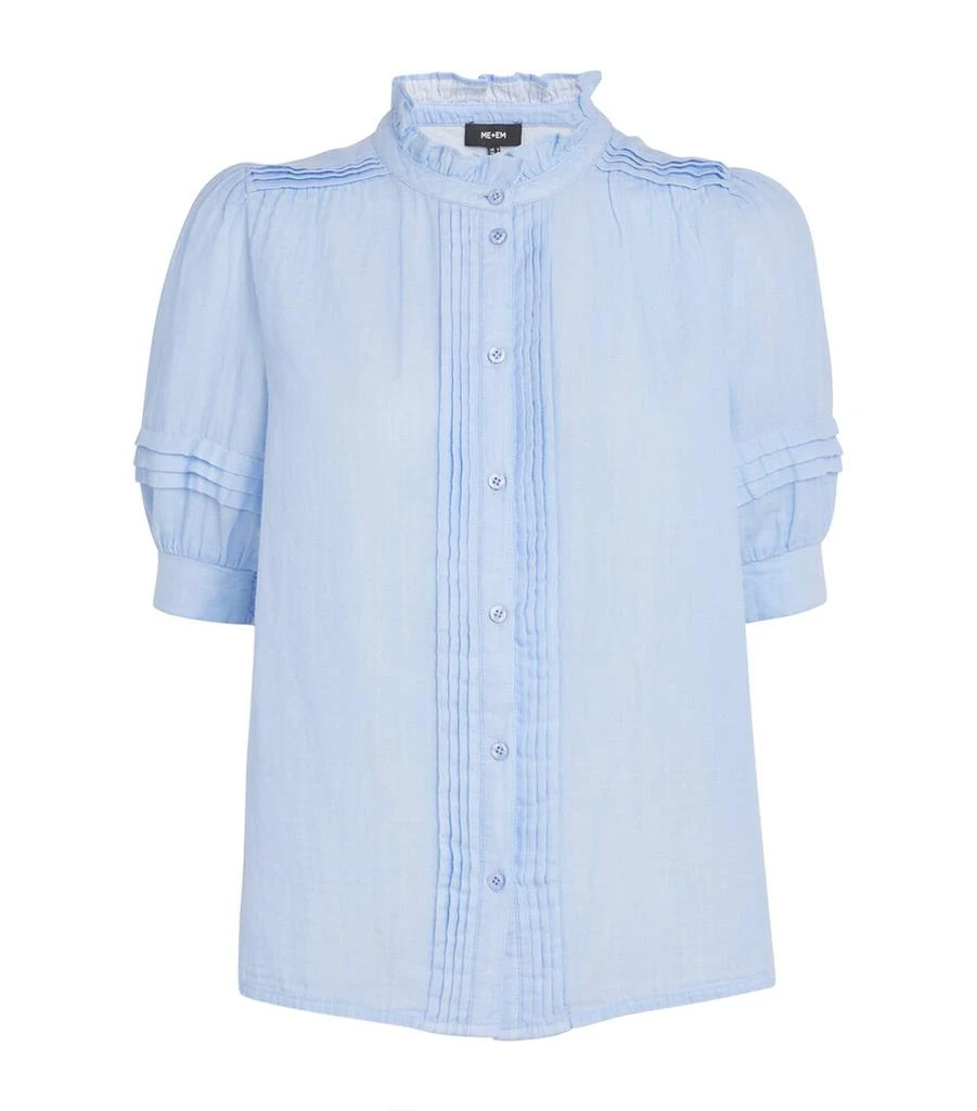 ME+EM Cotton Frill-Trim Blouse 1
