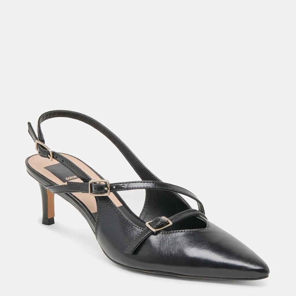 Dolce Vita Pamla Mid Wide Heels Midnight Crinkle Patent 2