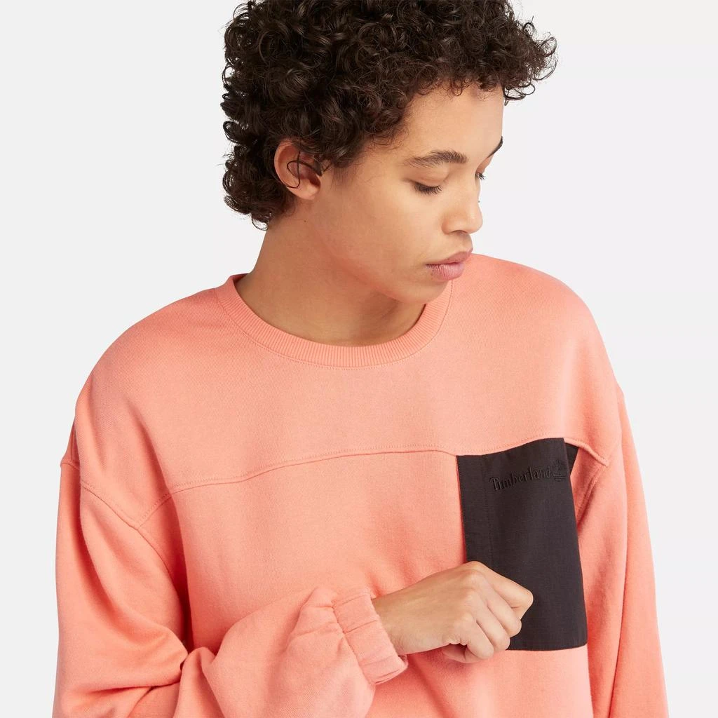 Timberland Women's Mixed-Media Crew Neck Sweatshirt 3