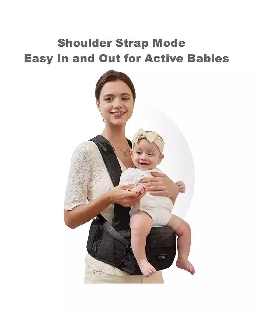 Sunveno 3-in-1 Ergonomic Hip Seat Baby Carrier for Newborns to Toddlers 5