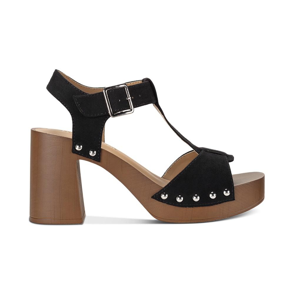 Sun + Stone Women's Twinniee T-Strap Studded Platform Sandals, Created for Macy's