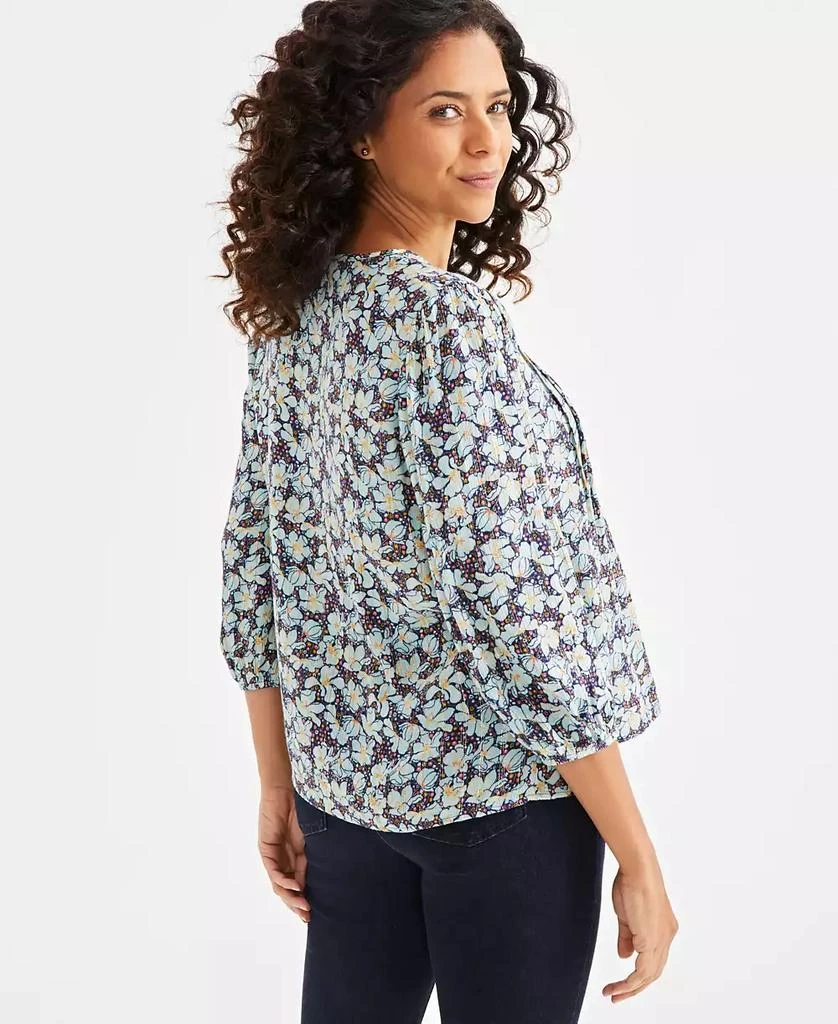 Style & Co Women's Printed Lurex Pintuck Button-Front Blouse, Exclusively at Macy's 4