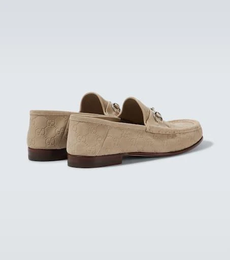 Gucci Horsebit 1953 GG debossed suede loafers - Business  display picture 1