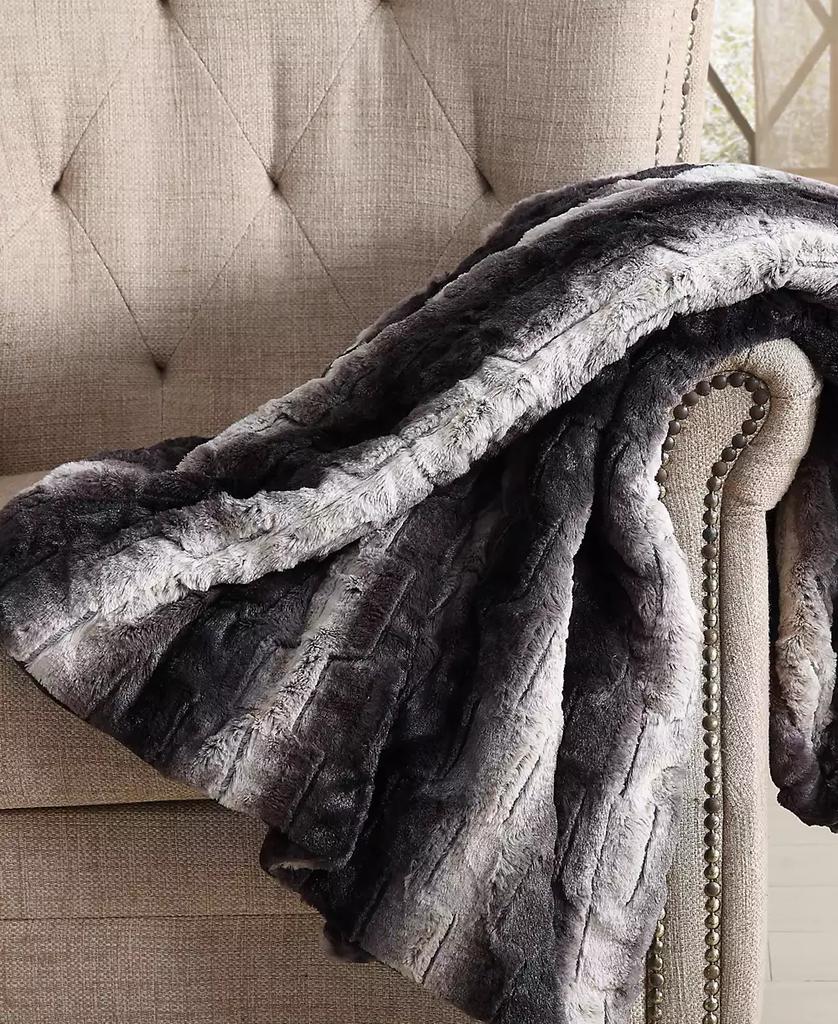 Christian Siriano New York Christian Siriano NY® 60" x 70" Black Ombre Luxury Faux Fur Filled Throw with Gift Box