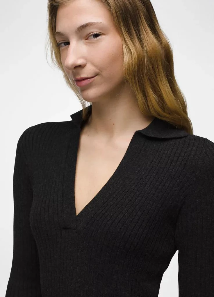 Prana Womens prAna Milani Polo - Black 3