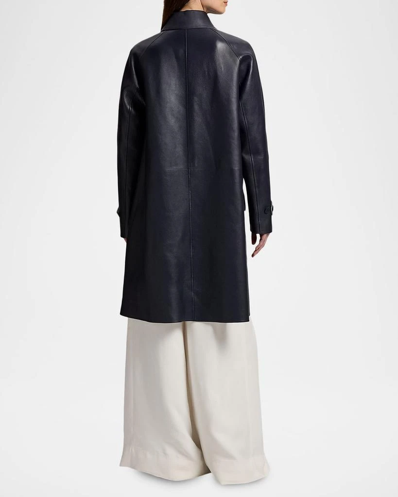 Ralph Lauren Ottis Leather Single-Breasted Trench Coat 2