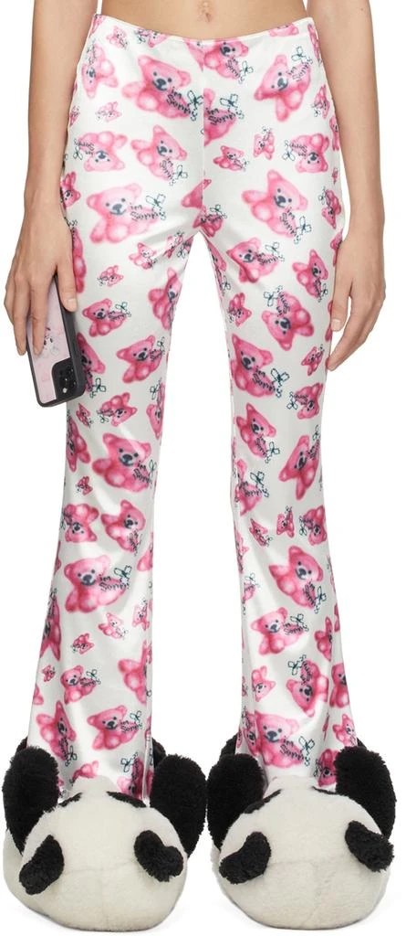 I'm Sorry by Petra Collins SSENSE Exclusive Pink & White Petra Bell Trousers 1