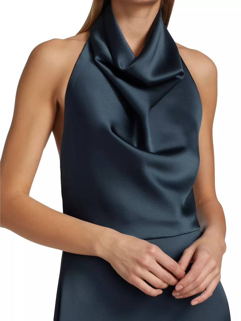Amsale Satin Halter Gown 6