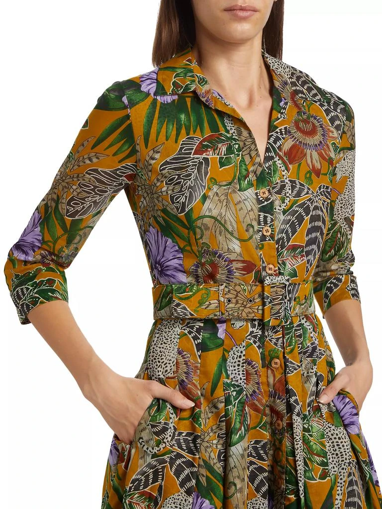 SAMANTHA SUNG Audrey Dot Cotton Shirtdress 7