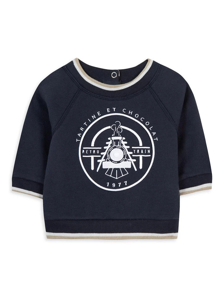 Tartine et Chocolat Baby Boy
s Logo Embroidered Crewneck Sweatshirt
