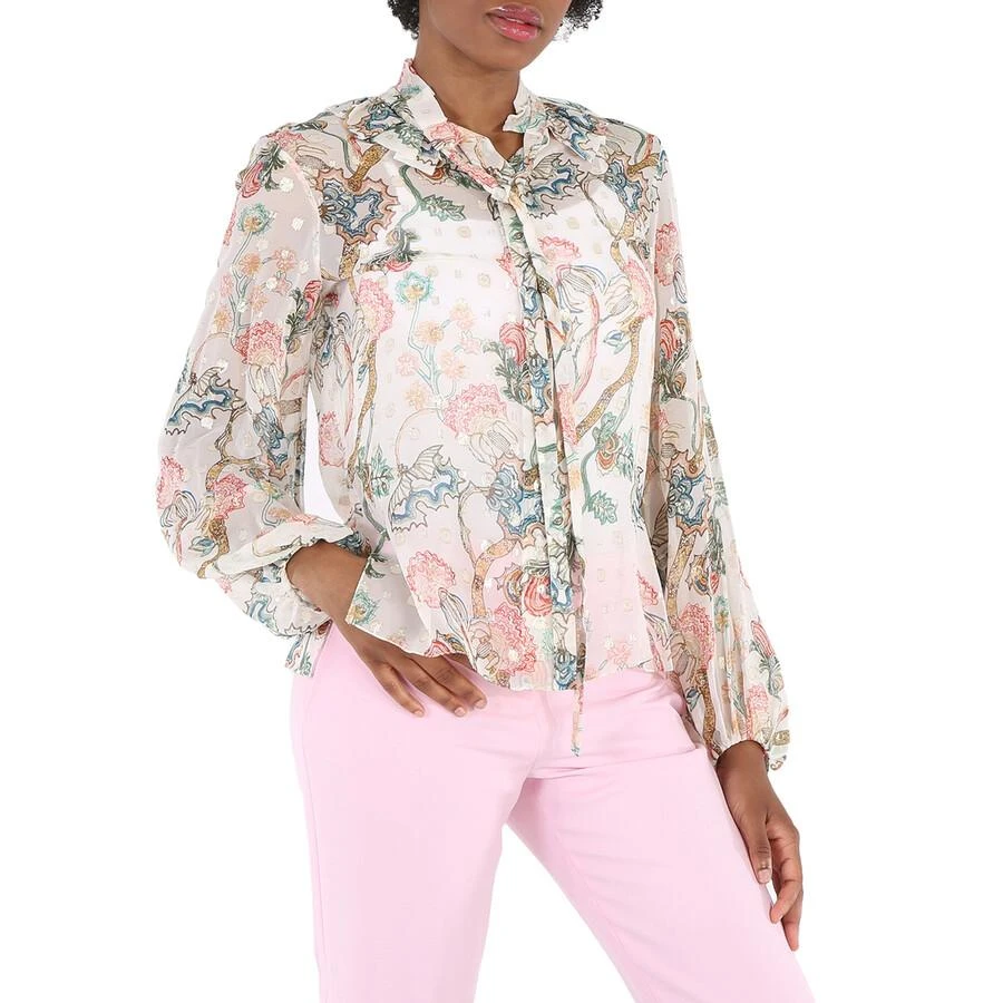 Chloé White Printed Blouse 2