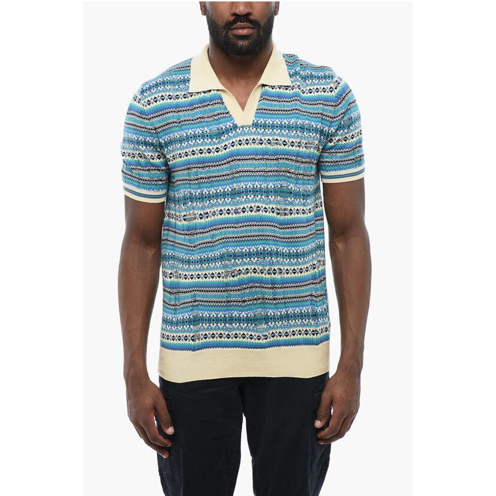 ALTEA Relaxed-fit Polo with Geomtric Men's Motif