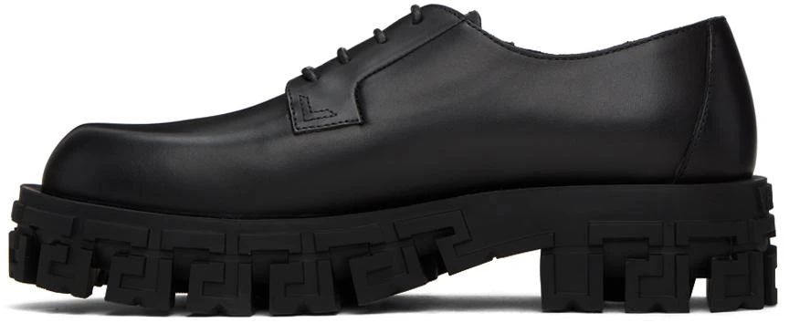Versace Black Greek Key Derbys 3