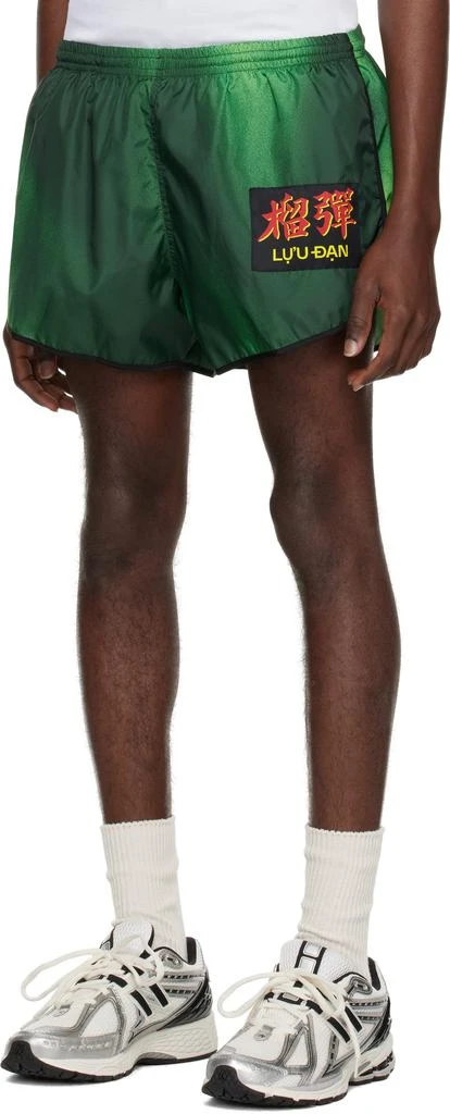 LU'U DAN Green Retro Runner Shorts 4