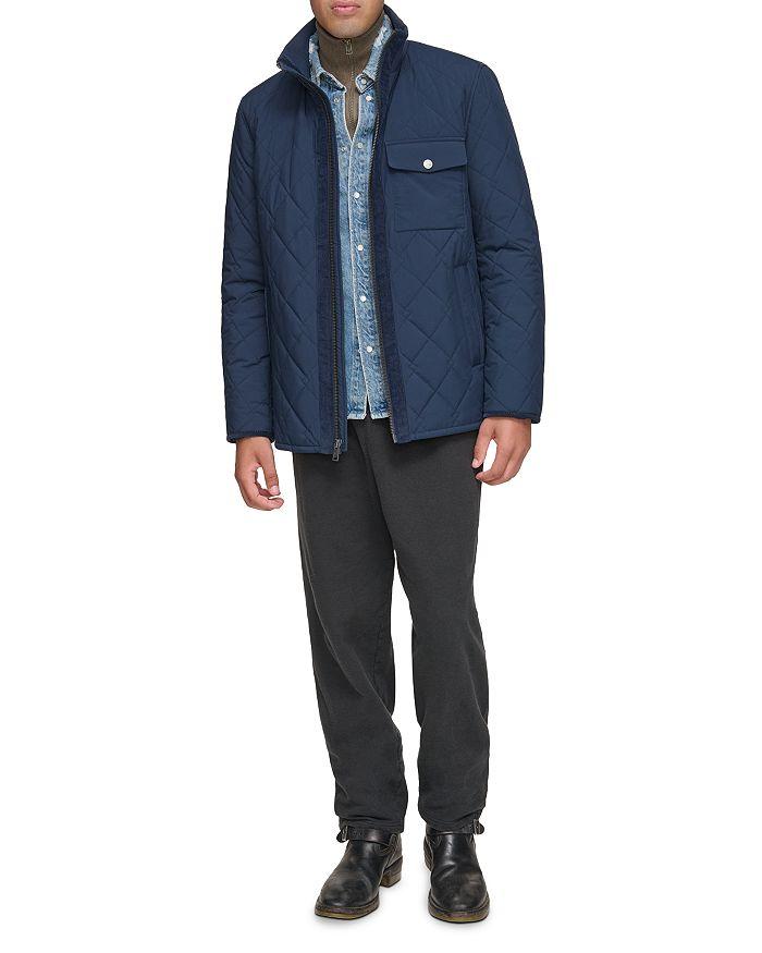 Andrew Marc Amberg Diamond Quilted Corduroy Trim Water Resistant Jacket