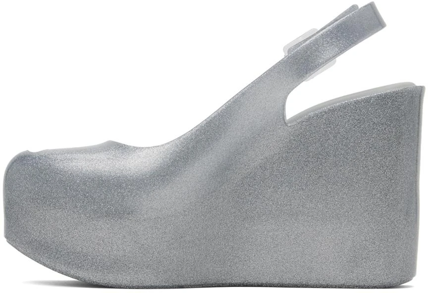 Melissa Silver Groovy Wedge Heels 3
