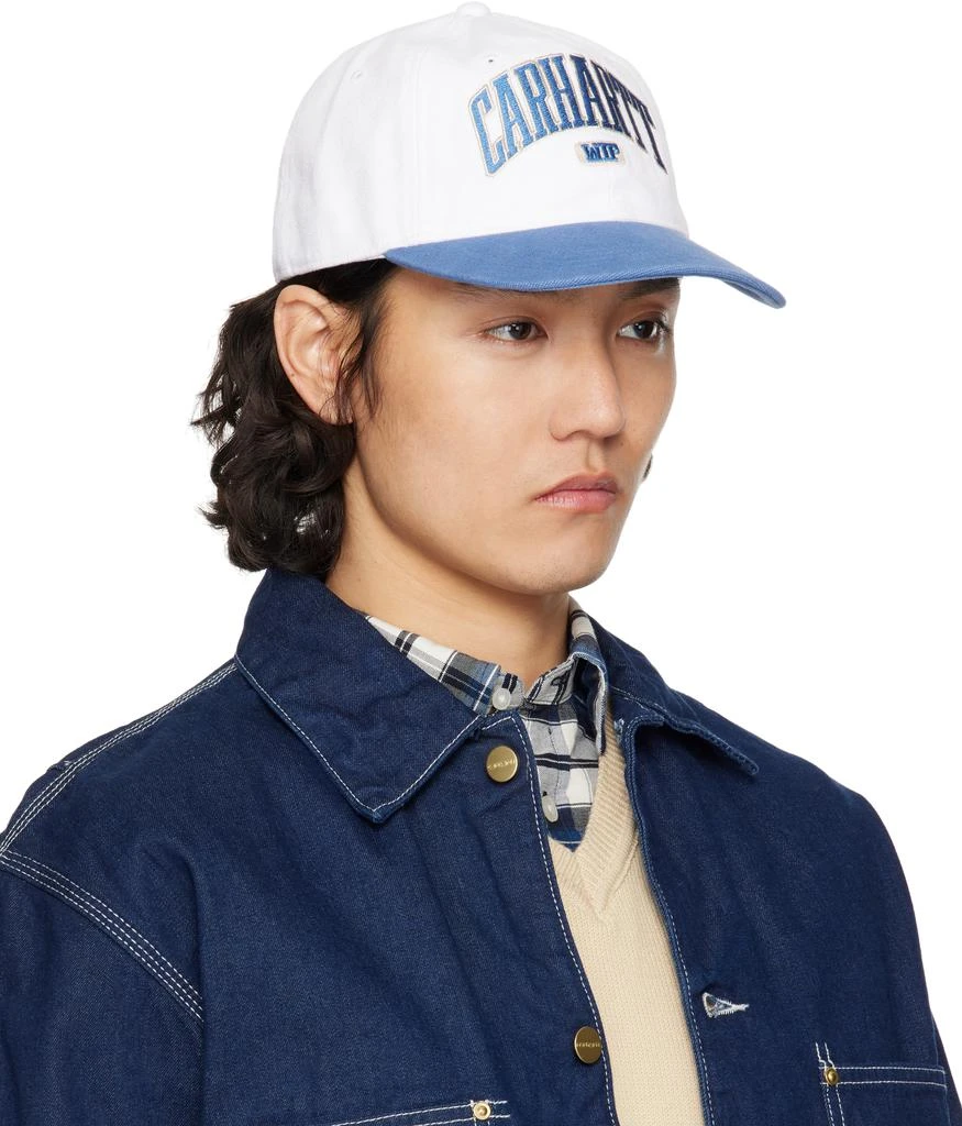 Carhartt WIP White & Blue Lecture Cap 2