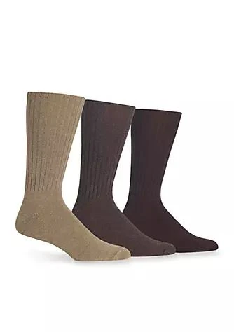 CHAPS Casual Ribbed Crew Socks   3 Pack 1