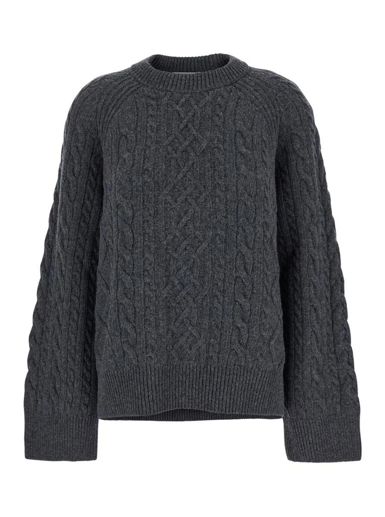 Ivy & Oak 'Klarina Ann' Grey Crewneck Sweater In Wool Woman 1