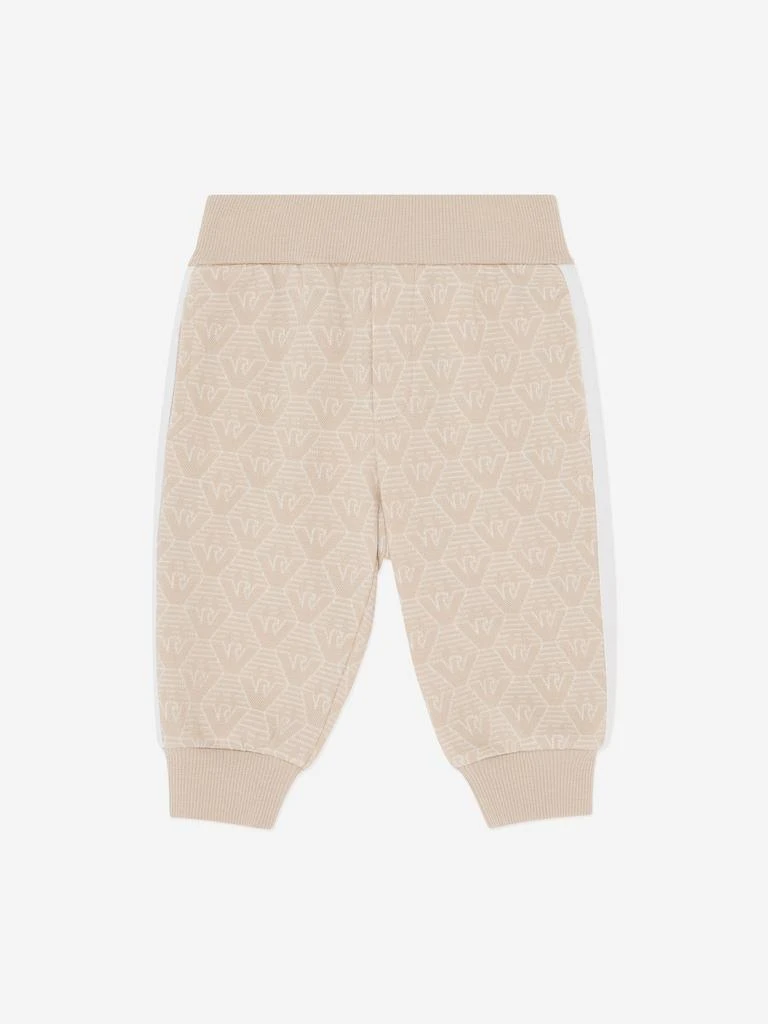 Emporio Armani Baby Boys Logo Joggers in Beige 1