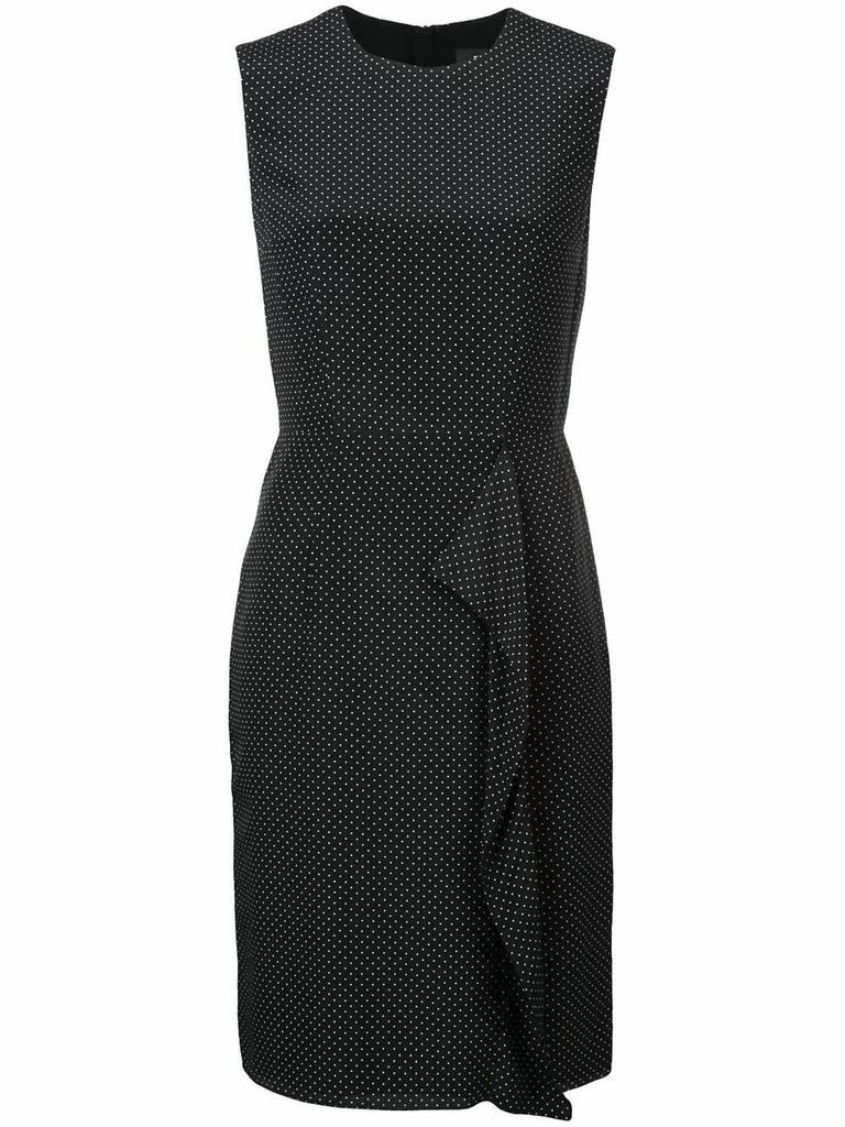 Paule Ka Paule Ka - Dotted Cascade Ruffle Sheath Dress 4