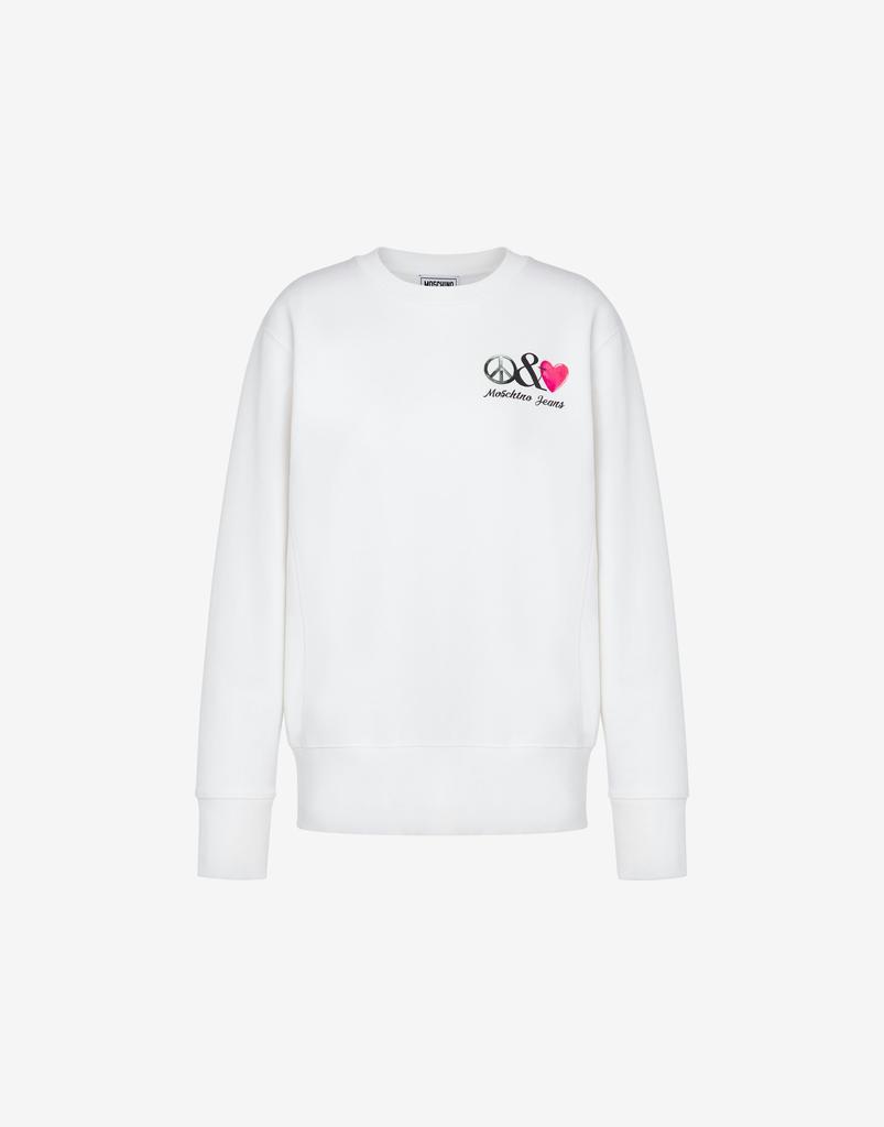 Moschino Jeans Peace & Love Cotton Sweatshirt