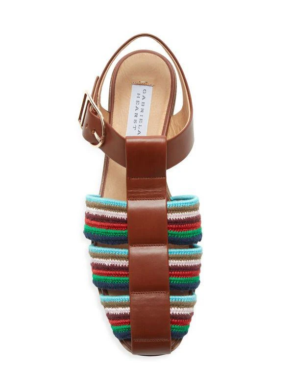 Gabriela Hearst Calla Lamb Leather & Crochet Flats 5