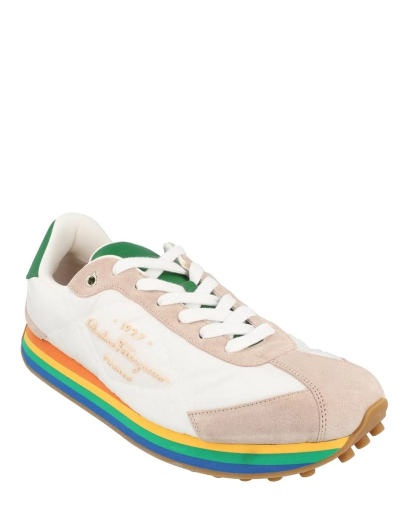 Salvatore Ferragamo Iggy Mixed Media Sneakers 2