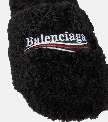 Balenciaga Furry faux shearling slides 6