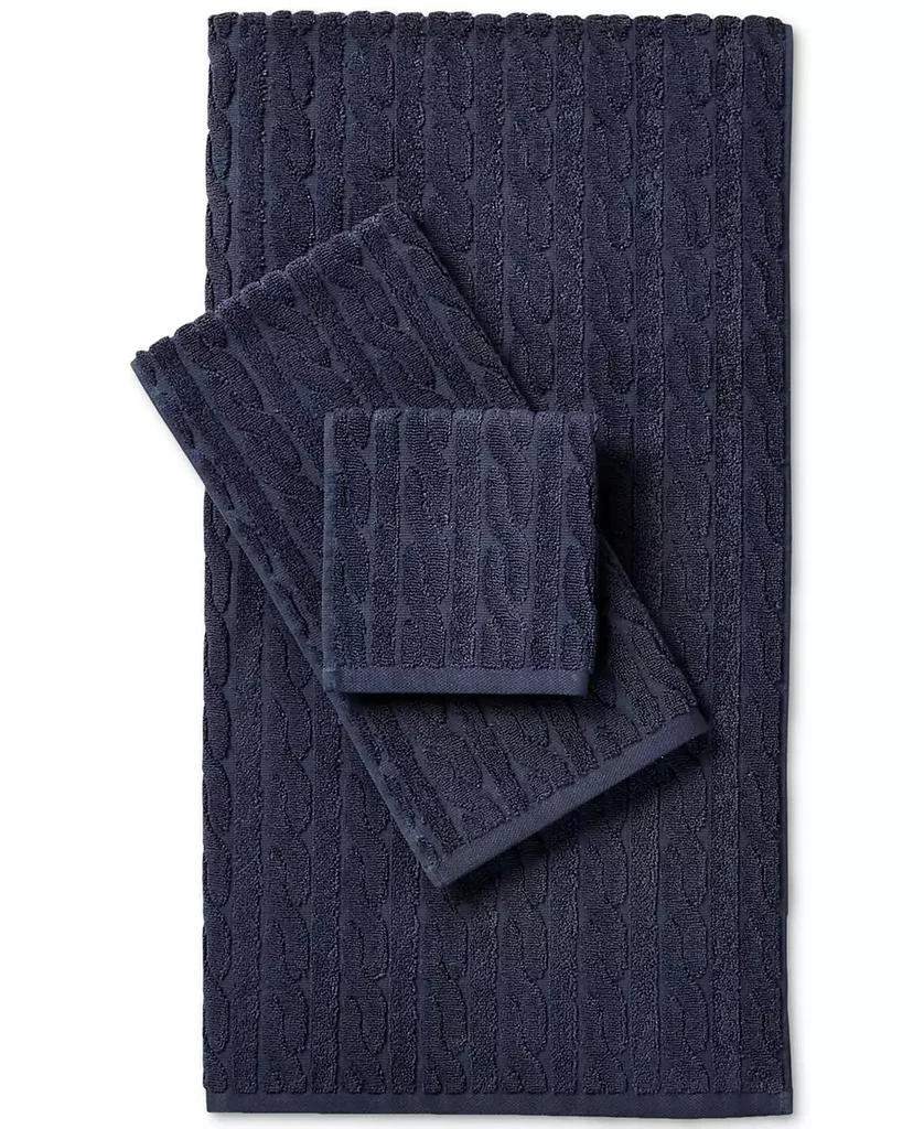 Ralph Lauren Sanders Cable Hand Towel, 16" x 30" 2