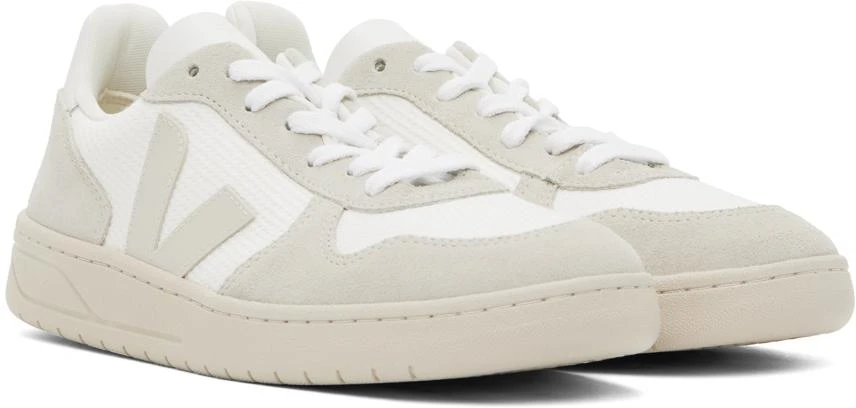 Veja Beige & White V-10 B-Mesh Sneakers 4
