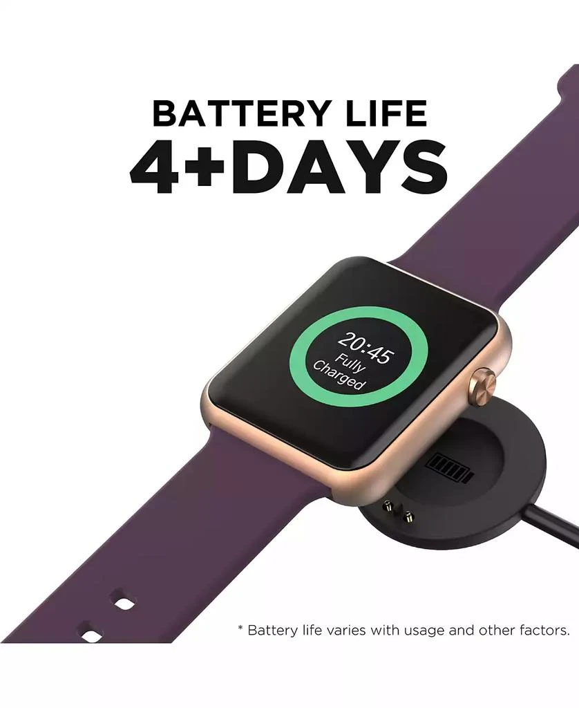 iTouch Air 4 Unisex Plum Silicone Smart Strap Smartwatch 41mm 6