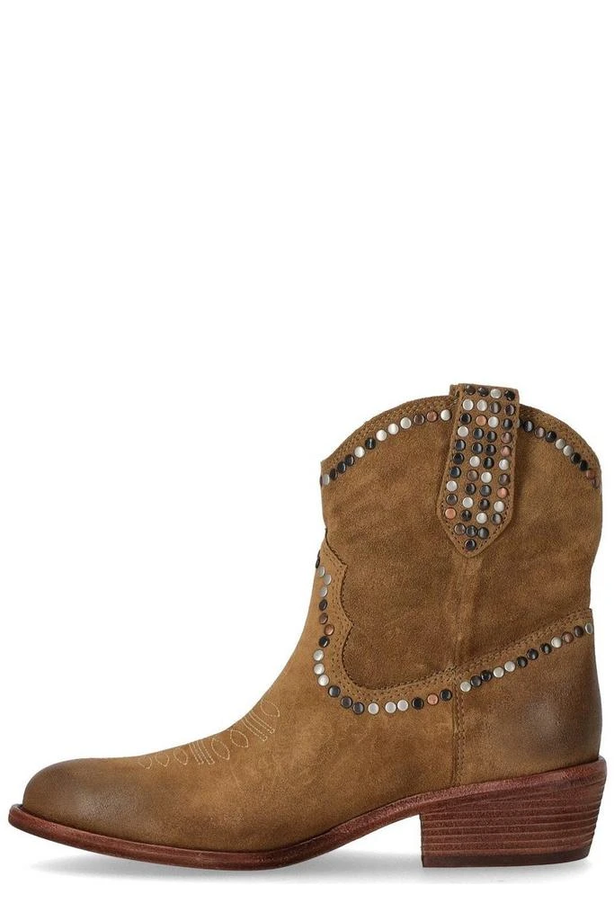 Ash Ash Stud Embellished Embroidered Ankle Boots 2