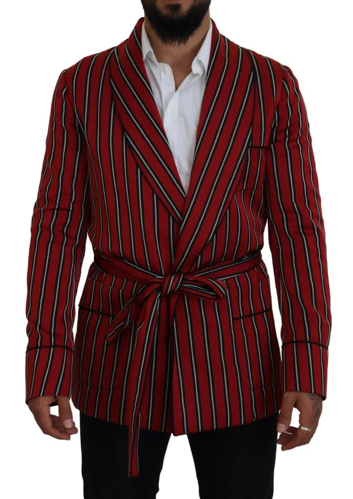 Dolce
Gabbana Striped Martini Printed Lining Men
s Robe
